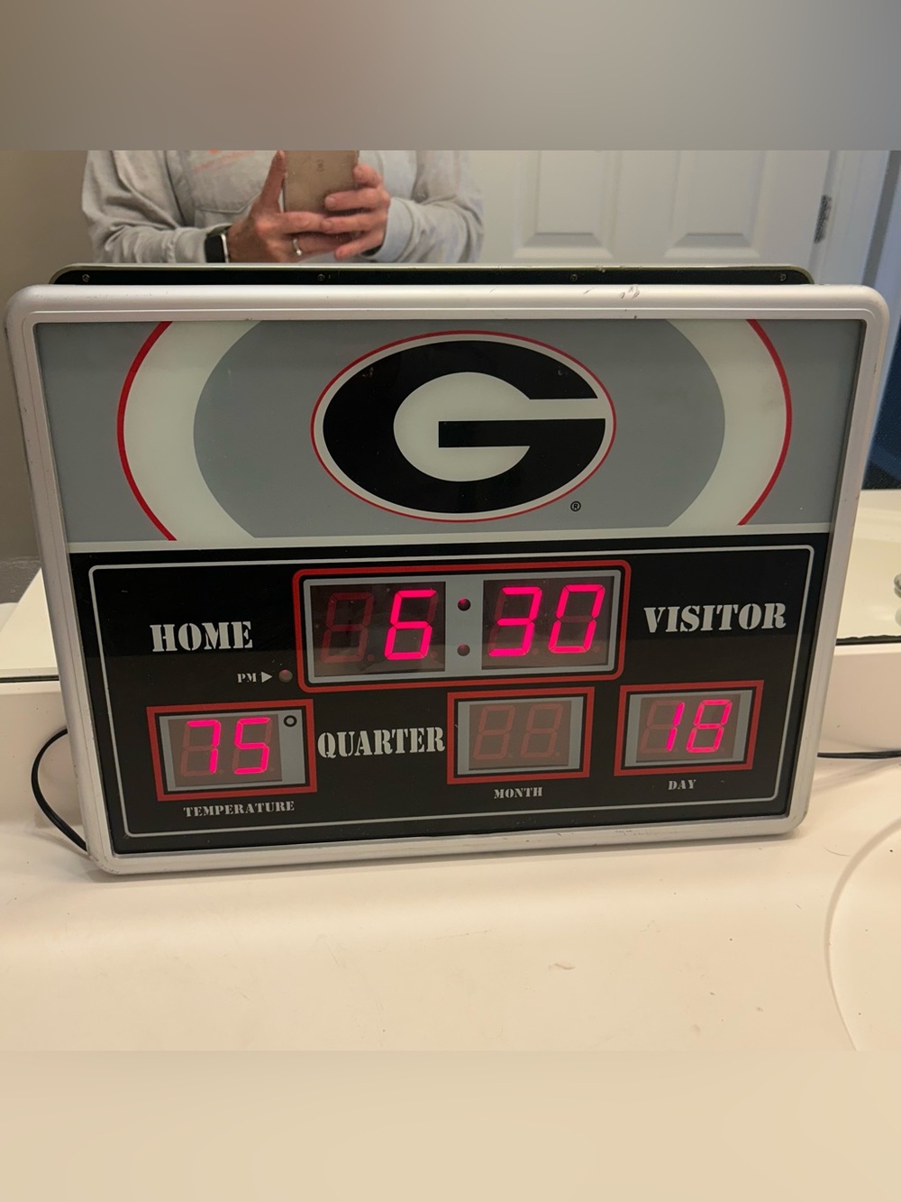 Team Sports America Georgia Bulldogs scoreboard clock.